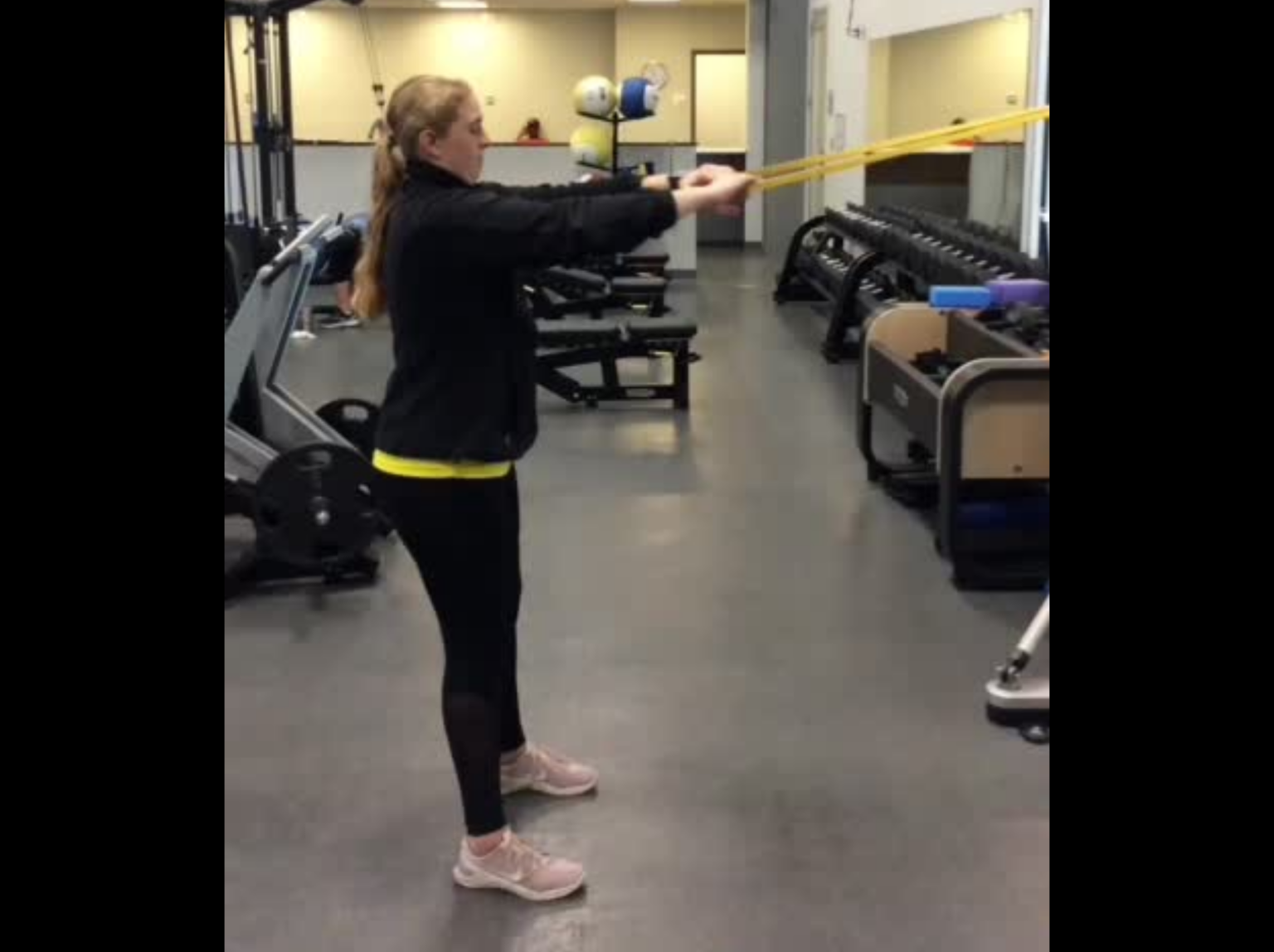 face pull with resistance band athlean x